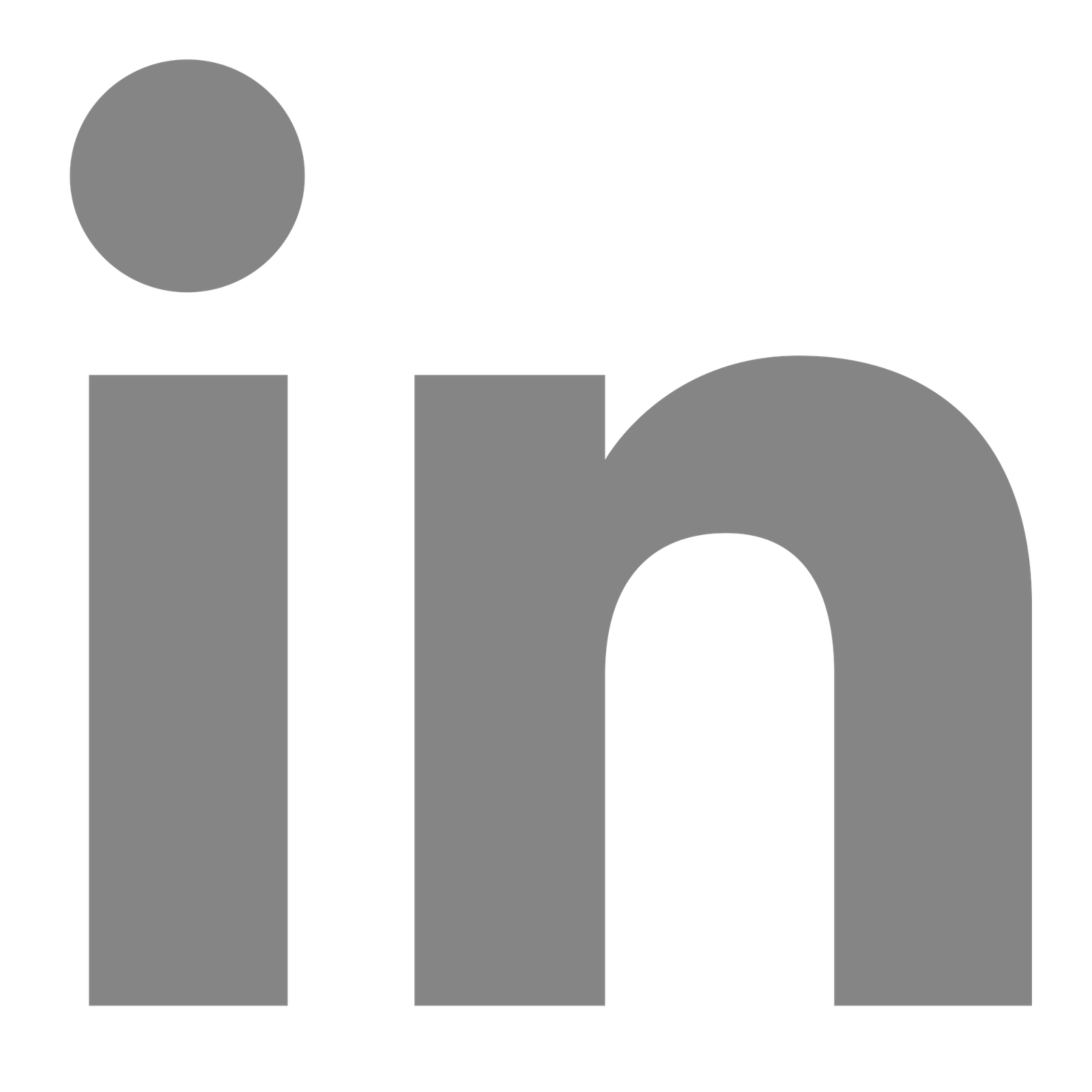 [citypng.com]hd grey linkedin in icon text symbol sign png 2000x2000